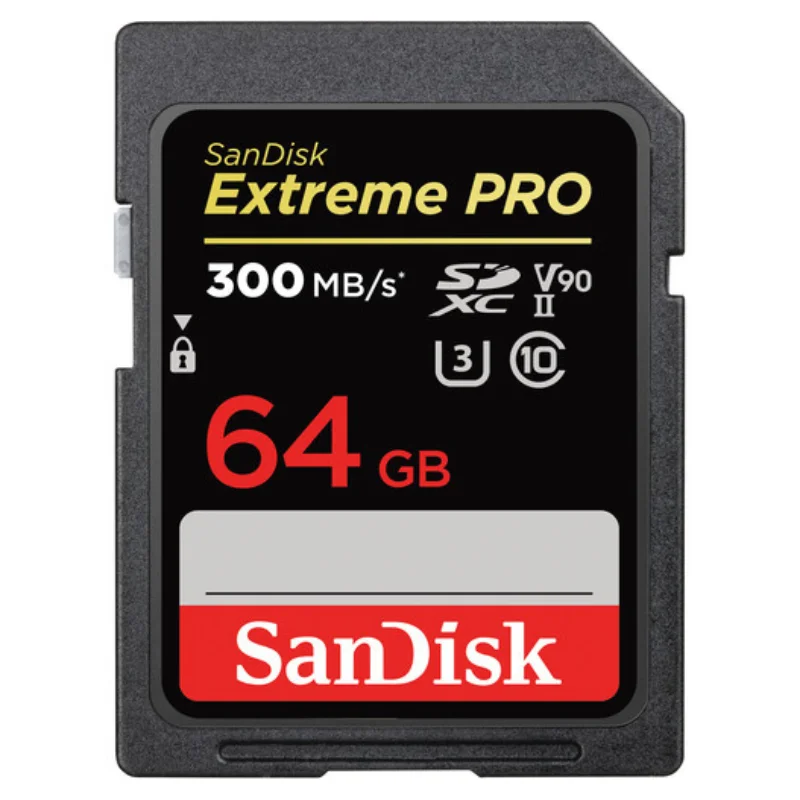کارت حافظه 64 گیگابایتی SanDisk Extreme PRO SDHC با سرعت 300 مگابایت بر ثانیه