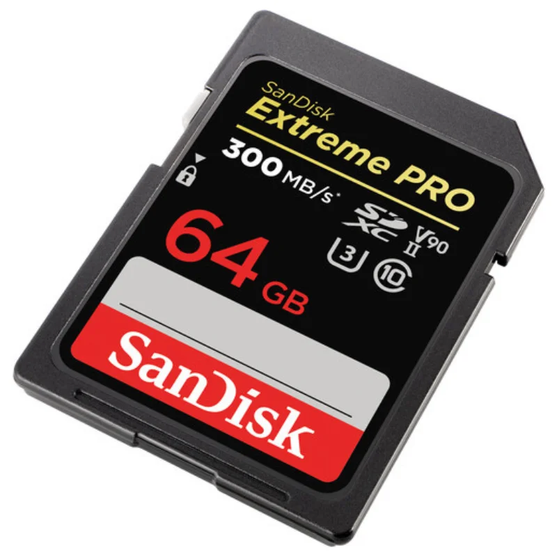 کارت حافظه 64 گیگابایتی SanDisk Extreme PRO SDHC با سرعت 300 مگابایت بر ثانیه کارت حافظه 64 گیگابایتی SanDisk Extreme PRO SDHC با سرعت 300 مگابایت بر ثانیه