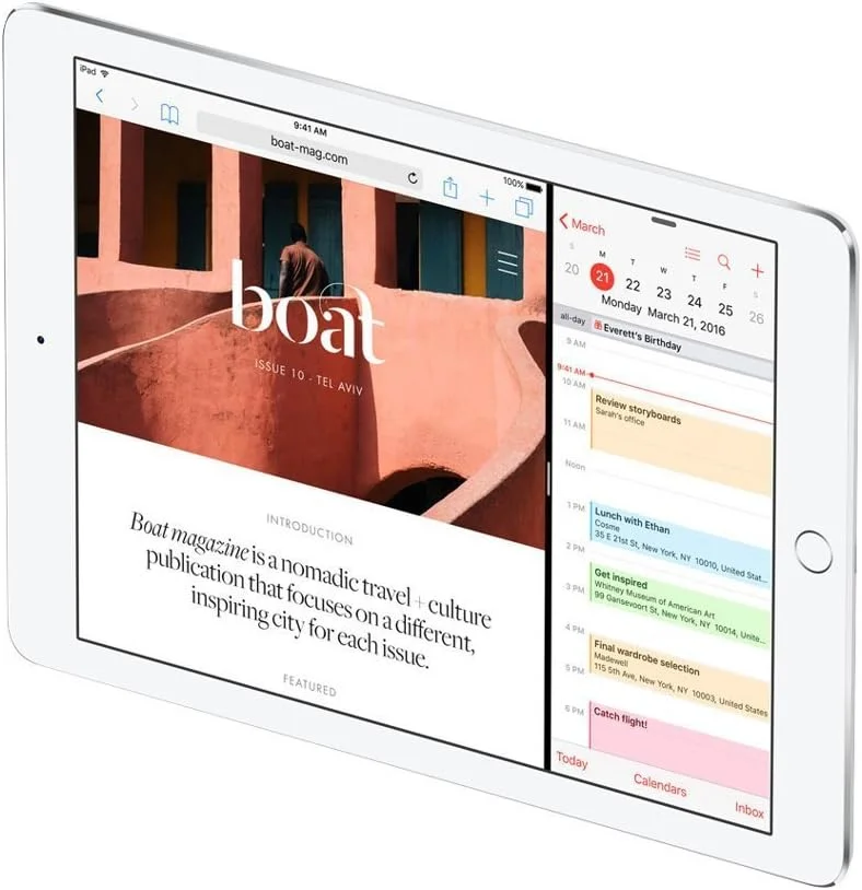 آیپد پرو ۹.۷ اینچی (۳۲ گیگابایت، وای فای + سیم کارت خور، نقره ای) مدل ۲۰۱۶ (بازسازی شده)