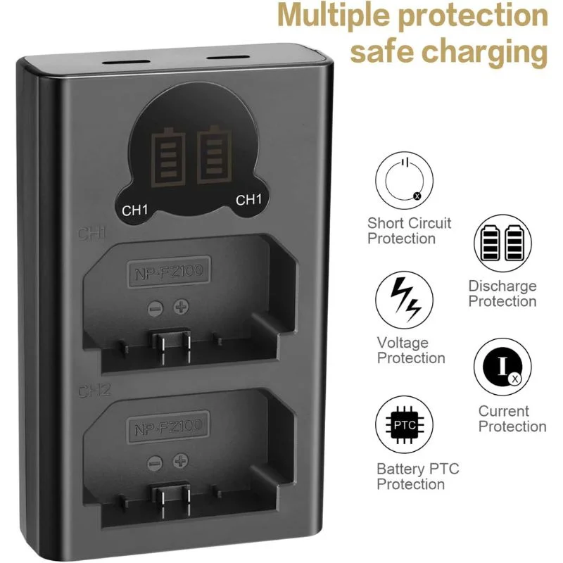 شارژر دوگانه USB باتری سونی BENJEN مدل NP-FZ100 شارژر دوگانه USB باتری سونی BENJEN مدل NP-FZ100