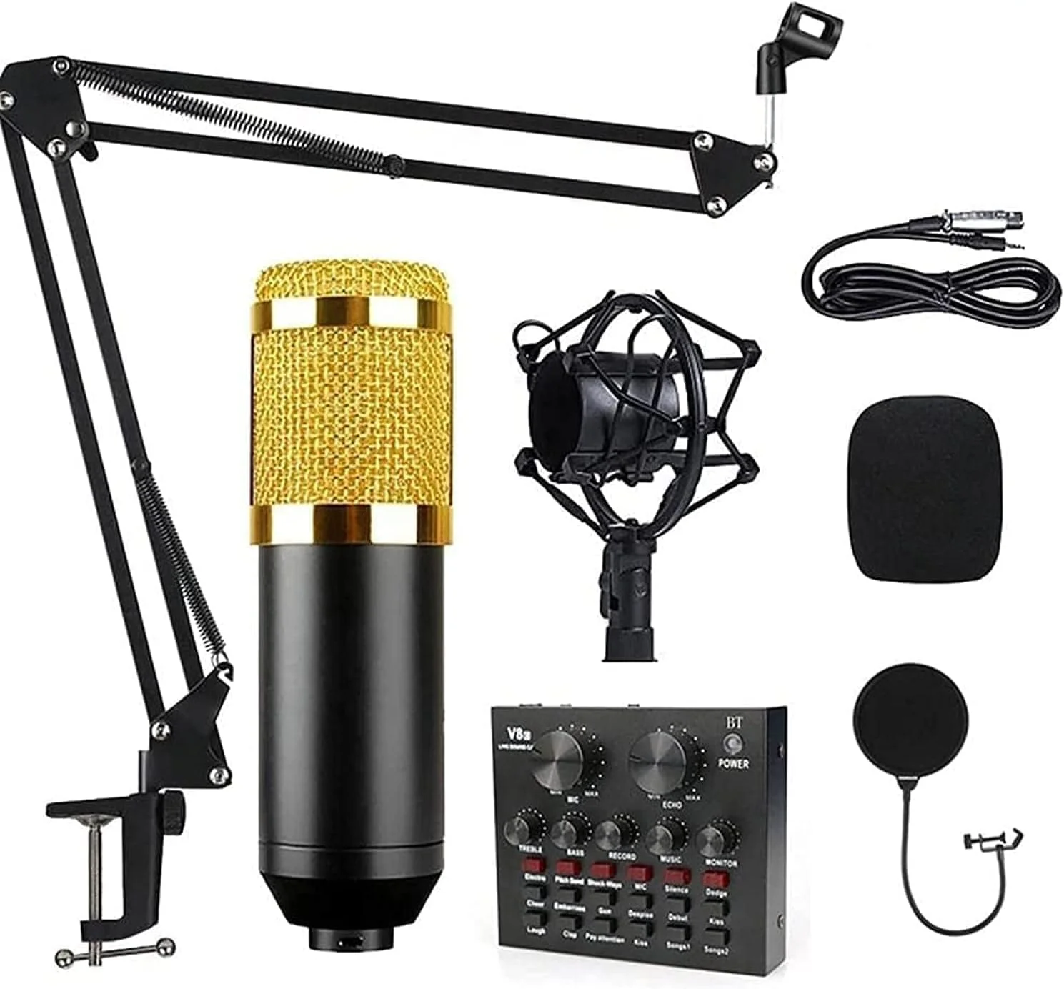 میکروفون کاندنسر حرفه ای SmartGrist Bm800 به همراه کیت استودیویی برای پخش زنده و ضبط صدا میکروفون کاندنسر حرفه ای SmartGrist Bm800 به همراه کیت استودیویی برای پخش زنده و ضبط صدا