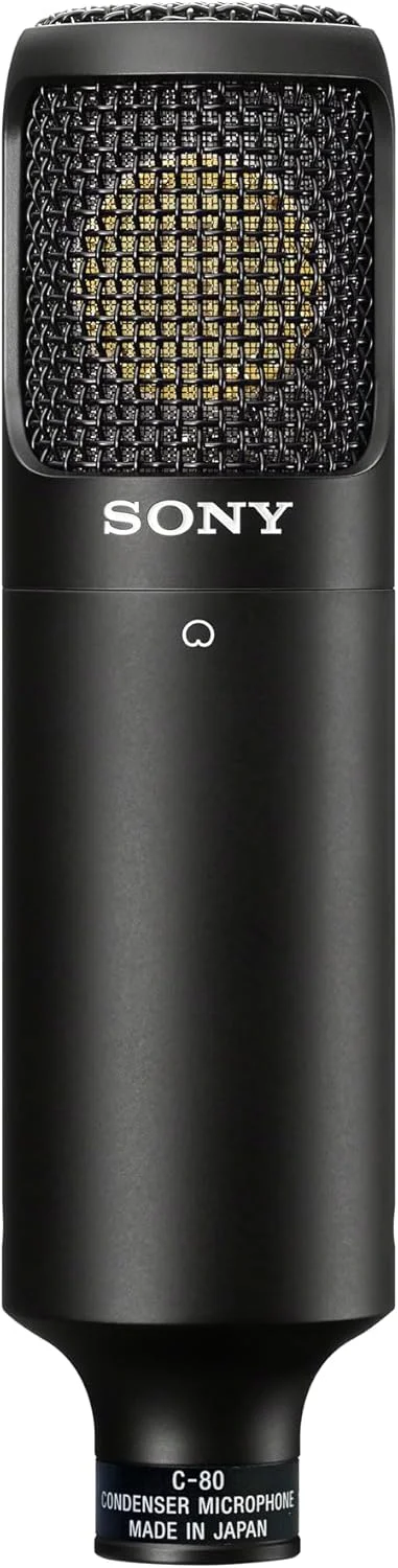 میکروفون استودیویی کندانسور یک طرفه سونی مدل C-80 با فناوری پیشرفته کپسول، پیکربندی دیافراگم دوگانه و مدار تغییر آکوستیک