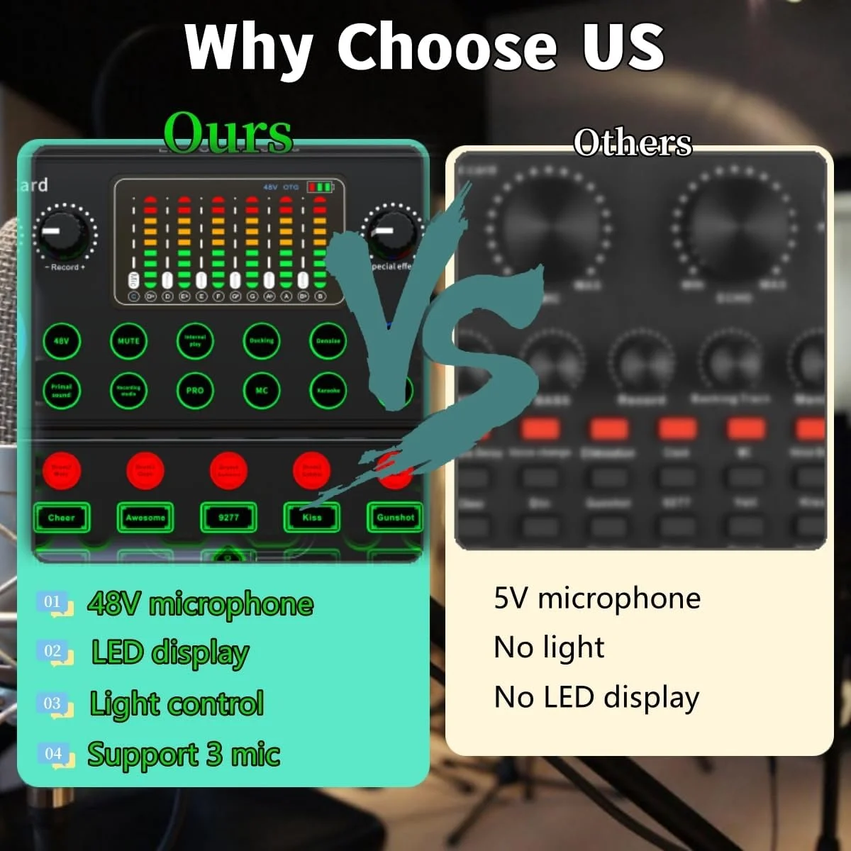 مجموعه تجهیزات پادکست، شامل میکروفون پادکست BM800 و کارت صدای V8، تغییر دهنده صدا - رابط صوتی - ایده آل برای ضبط، آواز، استریم و بازی (M300) مجموعه تجهیزات پادکست، شامل میکروفون پادکست BM800 و کارت صدای V8، تغییر دهنده صدا - رابط صوتی - ایده آل برای ضبط، آواز، استریم و بازی (M300)