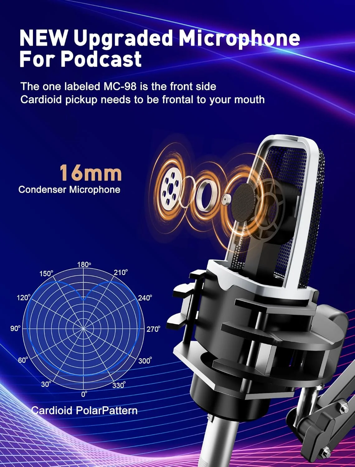 ست کامل پادکست حرفه ای SINWE، میکسر استودیویی با میکروفون کندانسور، جعبه صوتی Plug & Play برای کامپیوتر و تلفن هوشمند، ایده آل برای استریم، بازی، یوتیوب (شامل کارت صدا) ست کامل پادکست حرفه ای SINWE، میکسر استودیویی با میکروفون کندانسور، جعبه صوتی Plug & Play برای کامپیوتر و تلفن هوشمند، ایده آل برای استریم، بازی، یوتیوب (شامل کارت صدا)