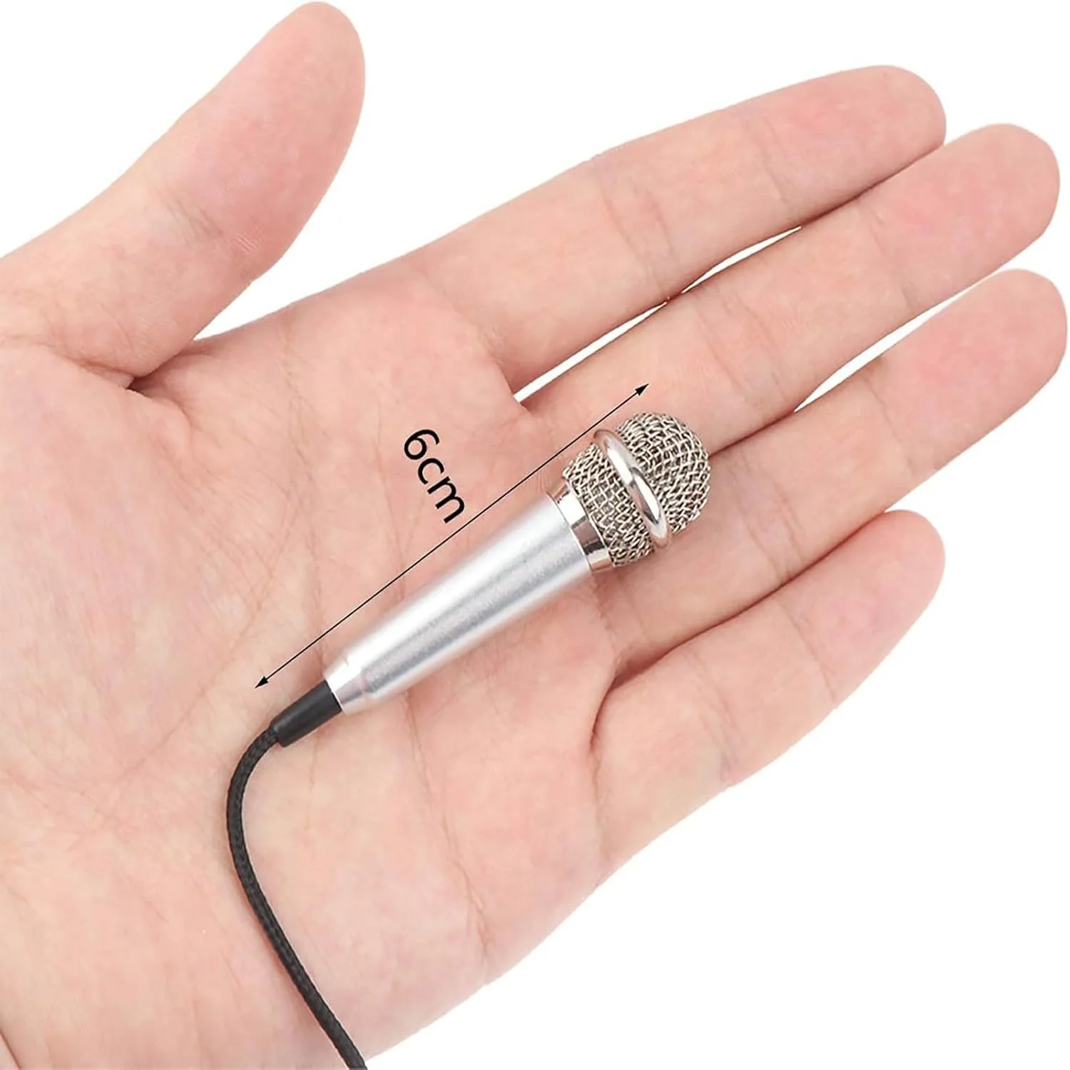 مجموعه ۴ عددی میکروفون مینی با میکروفون استریو همه جهته برای ضبط صدا، میکروفون قابل حمل برای چت و آواز خواندن سازگار با تلفن هوشمند