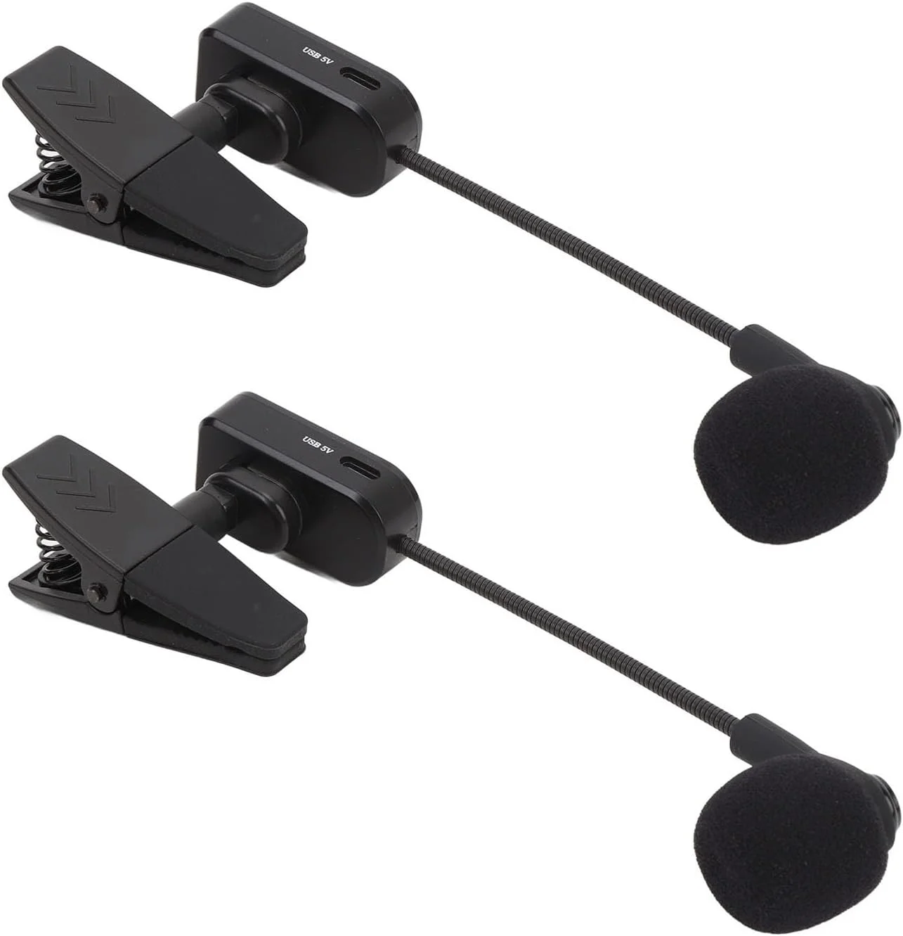 میکروفون بی‌سیم ساکسیفون با کیفیت صدای HiFi، گیره/نگهدارنده 2.4G روی سیستم میکروفون ساکس - کیفیت صدای شفاف، چرخش 360 درجه انعطاف‌پذیر برای سازهای بادی برنجی، 6-8 ساعت زمان استفاده