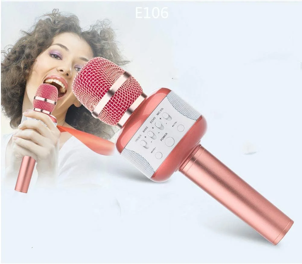 میکروفون کارائوکه بی سیم، میکروفون بی سیم کارائوکه تلفن همراه 106، میکروفون دستی برای آواز خواندن در هر زمان، میکروفون های کندانسور