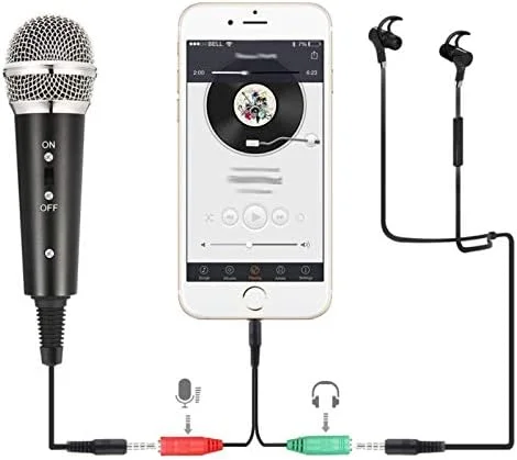 میکروفون کاندنسر ضبط صدا موبایل میکروفون برای کامپیوتر و لپ تاپ با نگهدارنده میکروفون برای اندروید با پورت 3.5 میلی متری میکروفون کاندنسر ضبط صدا موبایل میکروفون برای کامپیوتر و لپ تاپ با نگهدارنده میکروفون برای اندروید با پورت 3.5 میلی متری