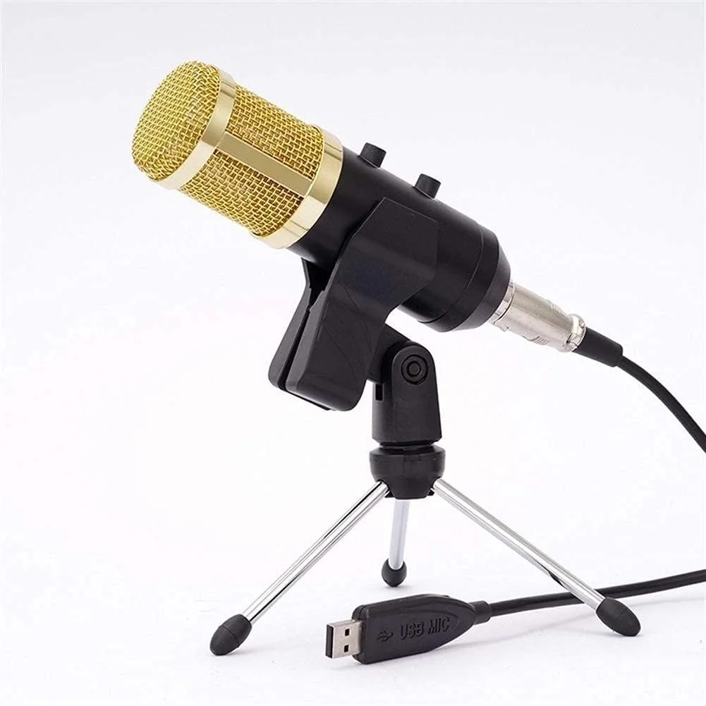 میکروفون USB کاندنسر به همراه کابل برای پخش زنده، ویدیوها، کنفرانس ها، ضبط و آواز