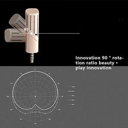میکروفون کوچک قابل حمل برای وکال/ساز، میکروفون مینی تاشو، مناسب برای ضبط صدا با تلفن همراه و لپ تاپ