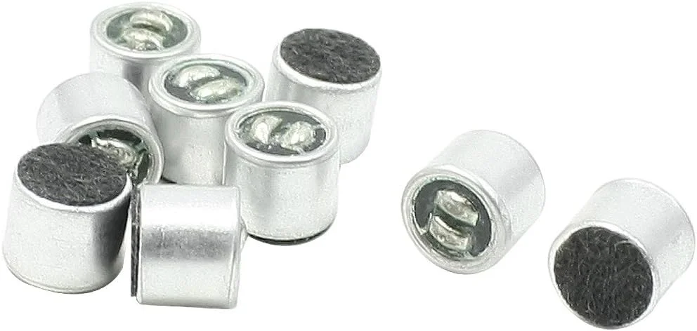 10 عدد کپسول میکروفون کندانسور الکترت با قطر 6 میلی متر و ارتفاع 5 میلی متر