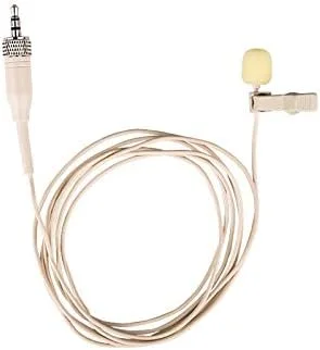 میکروفون یقه‌ای مینیاتوری جایگزین برای فرستنده‌های کمری سنهایزر مدل‌های SK100، SK300، SK500، سری EW و G2، کانکتور قفل‌شونده پیچی 3.5 میلی‌متری (1/8 اینچ)، رنگ برنزه