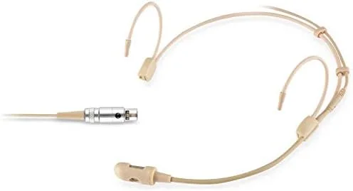 میکروفون هدست کاردیوئید جایگزین برای فرستنده کمری بی سیم Shure PGXD1، کندانسور، با اتصال دهنده مینی XLR چهار پین TA4F، کیف حمل سخت، بژ