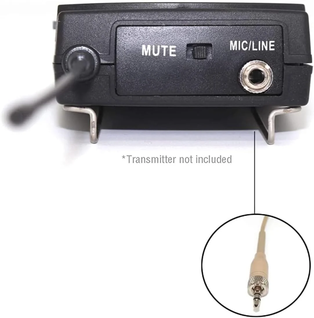 میکروفون جایگزین هدست گوشی برای فرستنده بادی‌پک Sennheiser SK 500 G4، اتصال TRS 3.5 میلی‌متری، کندانسور، همه جهته، رنگ بژ