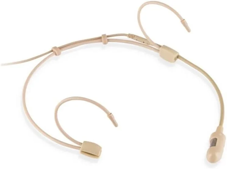 میکروفون هدست کاردیوئید جایگزین برای فرستنده بی‌سیم Sennheiser EW-DX-SK با اتصال 3.5 میلی‌متری، کندانسور، اتصال TRS 3.5 میلی‌متری، کیف حمل سخت، بژ