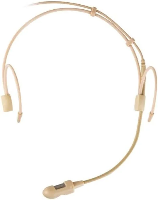 میکروفون هدست کاردیوئید جایگزین برای فرستنده کمری Sennheiser SK 2000، کندانسور، اتصال TRS 3.5 میلی متری، کیف حمل سخت، بژ