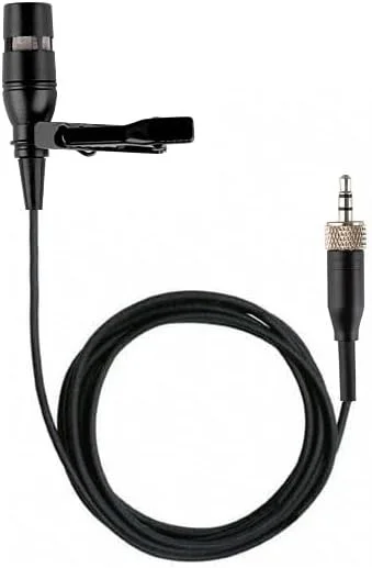 میکروفون یقه‌ای مینی جایگزین برای فرستنده بادی‌پک Sennheiser SK 100 G4، کندانسور کاردیوئید، مشکی 3.5 میلی‌متری (1/8 اینچ) TRS