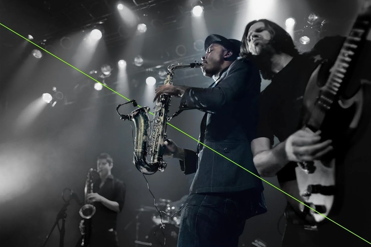 میکروفون گیره ای جایگزین ساکسیفون برای سیستم میکروفون بی سیم ساز زنده Sennheiser XSW 1-908، کندانسور، پلاگین استریو 3.5 میلی متری