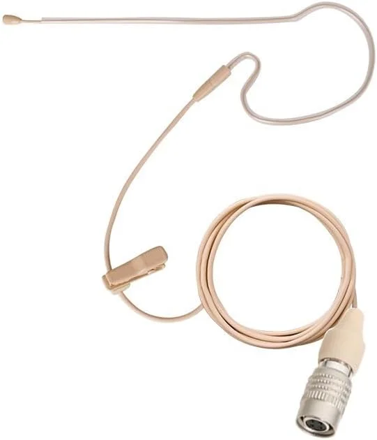 میکروفون جایگزین هدست گوشی برای سیستم میکروفون هدست بی سیم Audio Technica ATW1101/H، کندانسور، همه جهته، اتصال مادگی 4 پین Hirose (HRS)، رنگ برنزه