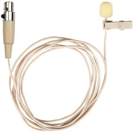 میکروفون یقه‌ای مینیاتوری جایگزین برای فرستنده بی‌سیم AKG PT470، کندانسور، چند جهته، اتصال مینی XLR سه پین، رنگ بژ