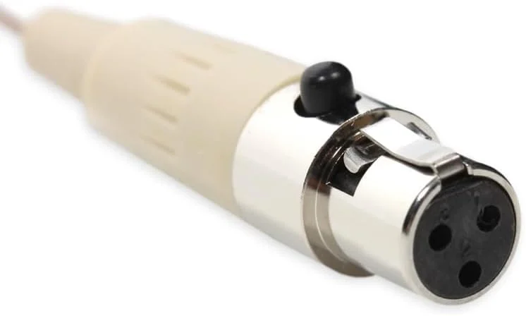 میکروفون یقه‌ای مینیاتوری جایگزین برای فرستنده بی‌سیم دیجیتال AKG DPT70 M، کندانسور، چند جهته، اتصال مینی XLR سه پین، رنگ بژ