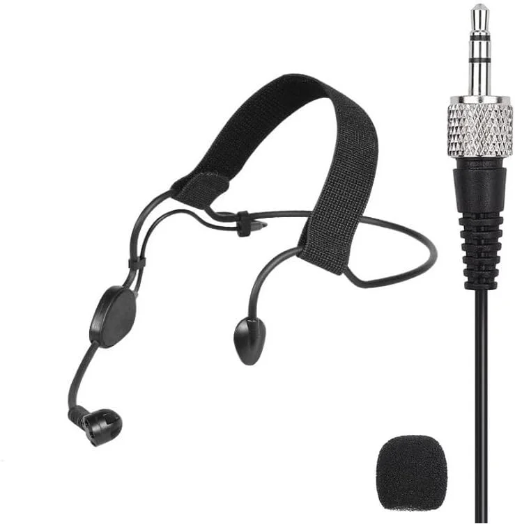 میکروفون هدست کاردیوئید جایگزین ME3-II برای سیستم میکروفون هدست کاردیوئید بی سیم Sennheiser EW 100 G4-ME3 با کانکتور 3.5 میلی متری، کندانسور، مشکی