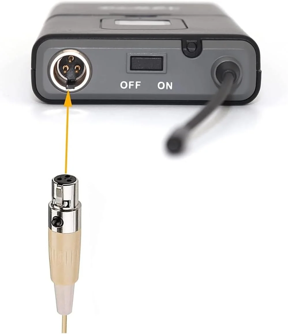 میکروفون جایگزین هدست گوشی برای AKG AKG PT 80 PT 81 فرستنده بی سیم بدنه با کارایی بالا، کندانسور همه جهته، مینی ta4f 3 پین XLR، رنگ برنزه