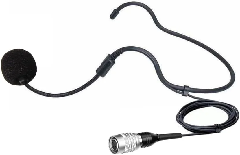 میکروفون هدست جایگزین برای فرستنده Audio-Technica ATW-T51، میکروفون بی سیم کمربندی، کانکتور مادگی 4 پین Hirose (HRS)، کندانسور کاردیوئید، مشکی