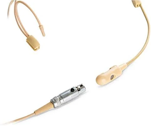 میکروفون هدست کاردیوئید جایگزین برای سیستم بی سیم هدست دوتایی Shure BLX188-PGA31، کندانسور، با کانکتور مینی XLR چهار پین TA4F، کیف حمل سخت، بژ