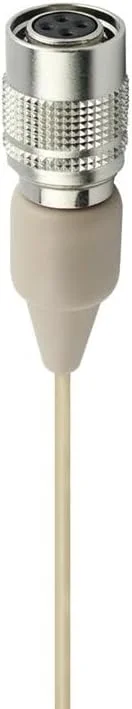 میکروفون یقه‌ای مینیاتوری جایگزین برای فرستنده کمری Audio-Technica ATW-T210a، کندانسور، چند جهته، کانکتور مادگی 4 پین Hirose (HRS)، رنگ برنزه