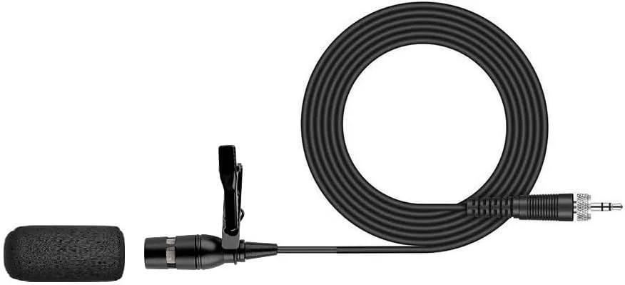 میکروفون یقه ای گیره ای جایگزین برای Sennheiser ew 100-ENG G3، میکروفون کندانسور کاردیوئید، مشکی 3.5 میلی متر TRS