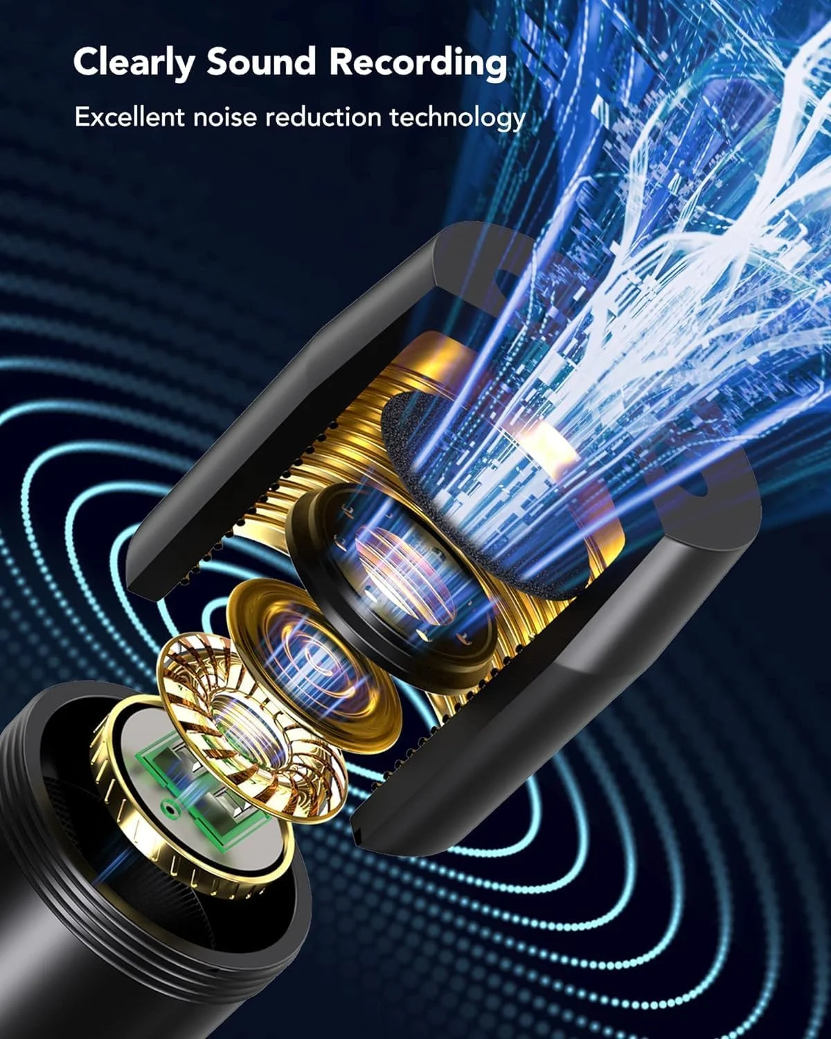 (بازسازی شده) میکروفون یقه‌ای BassDrops Lavalier Type C USB، میکروفون گیره‌ای یقه‌ای حرفه‌ای، میکروفون کندانسور Omni کوچک برای ضبط ویدیو، میکروفون کاهش نویز برای یوتیوب، ولاگ، مصاحبه در اندروید (1.5