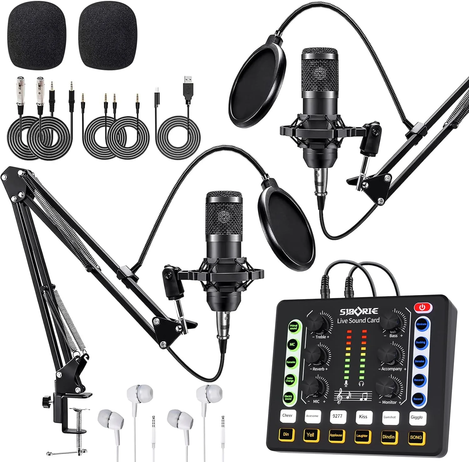 بسته تجهیزات پادکست M8 برای 2 نفر، میکسر DJ با میکروفون پادکست BM800، میکروفون استودیویی کاندنسر ایده آل برای پادکست، ضبط، آواز، TikTok Live Vlog، استریم و بازی بسته تجهیزات پادکست M8 برای 2 نفر، میکسر DJ با میکروفون پادکست BM800، میکروفون استودیویی کاندنسر ایده آل برای پادکست، ضبط، آواز، TikTok Live Vlog، استریم و بازی