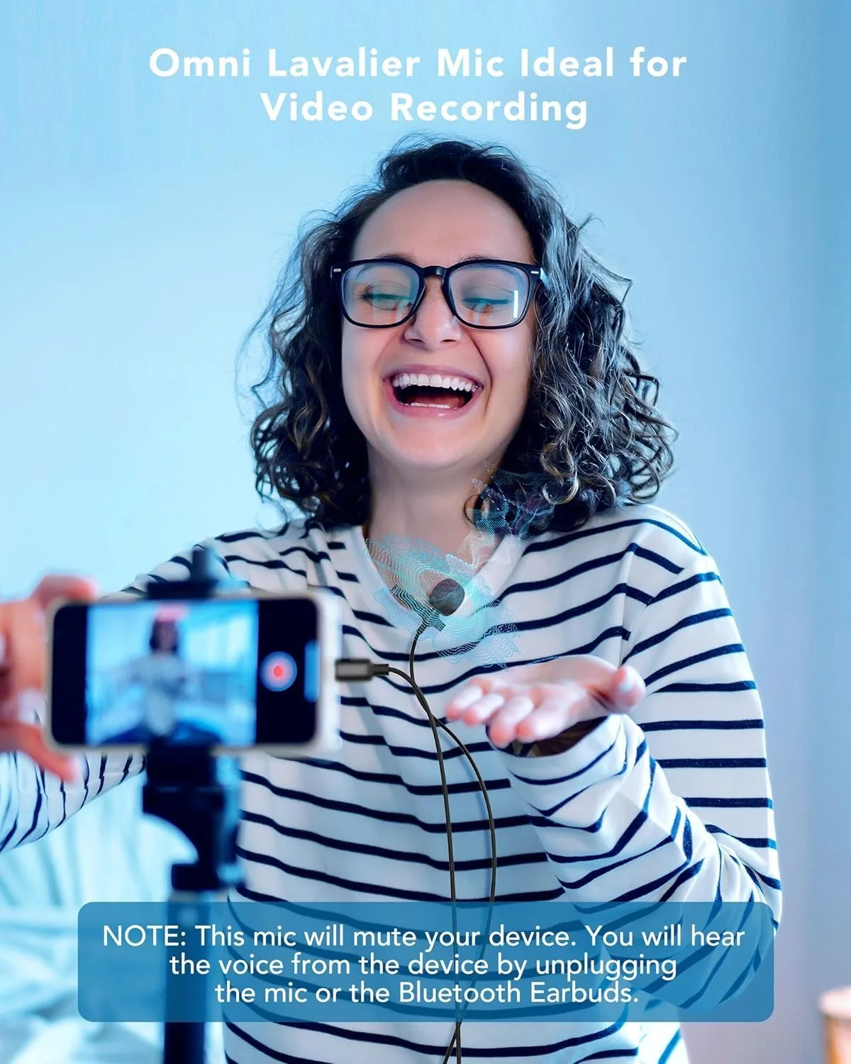 (بازسازی شده) میکروفون یقه‌ای BassDrops Lavalier Type C USB، میکروفون گیره‌ای یقه‌ای حرفه‌ای، میکروفون کندانسور Omni کوچک برای ضبط ویدیو، میکروفون کاهش نویز برای یوتیوب، ولاگ، مصاحبه در اندروید (1.5