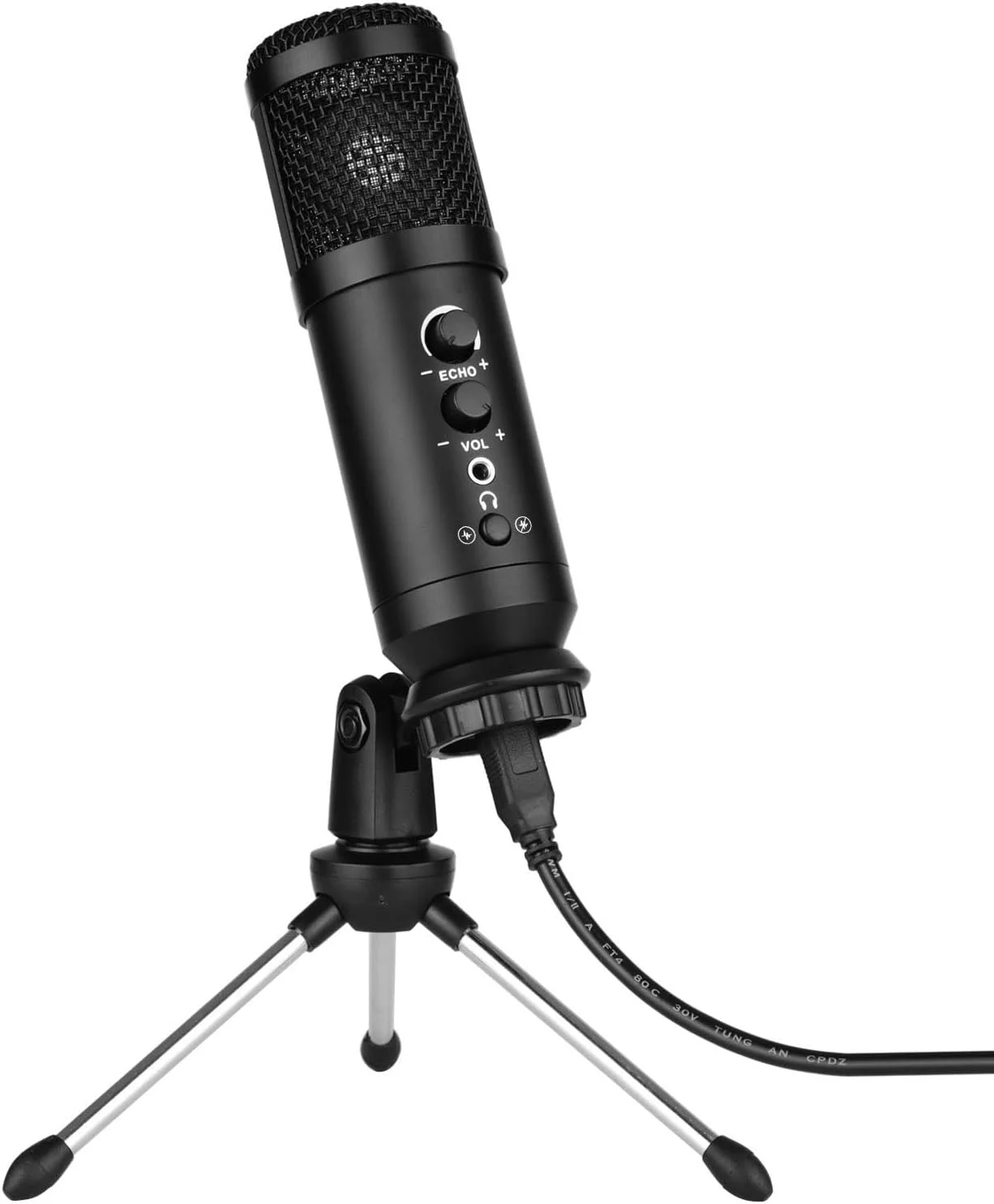 میکروفون کاندنسر کاردیوئید USB برای کامپیوتر و تلفن با قابلیت قطع صدا، کاهش نویز، اتصال BT، به همراه پایه رومیزی فلزی کوچک، بادگیر و کابل USB مناسب برای ضبط موسیقی، پخش زنده و خوانندگی آنلاین میکروفون کاندنسر کاردیوئید USB برای کامپیوتر و تلفن با قابلیت قطع صدا، کاهش نویز، اتصال BT، به همراه پایه رومیزی فلزی کوچک، بادگیر و کابل USB مناسب برای ضبط موسیقی، پخش زنده و خوانندگی آنلاین