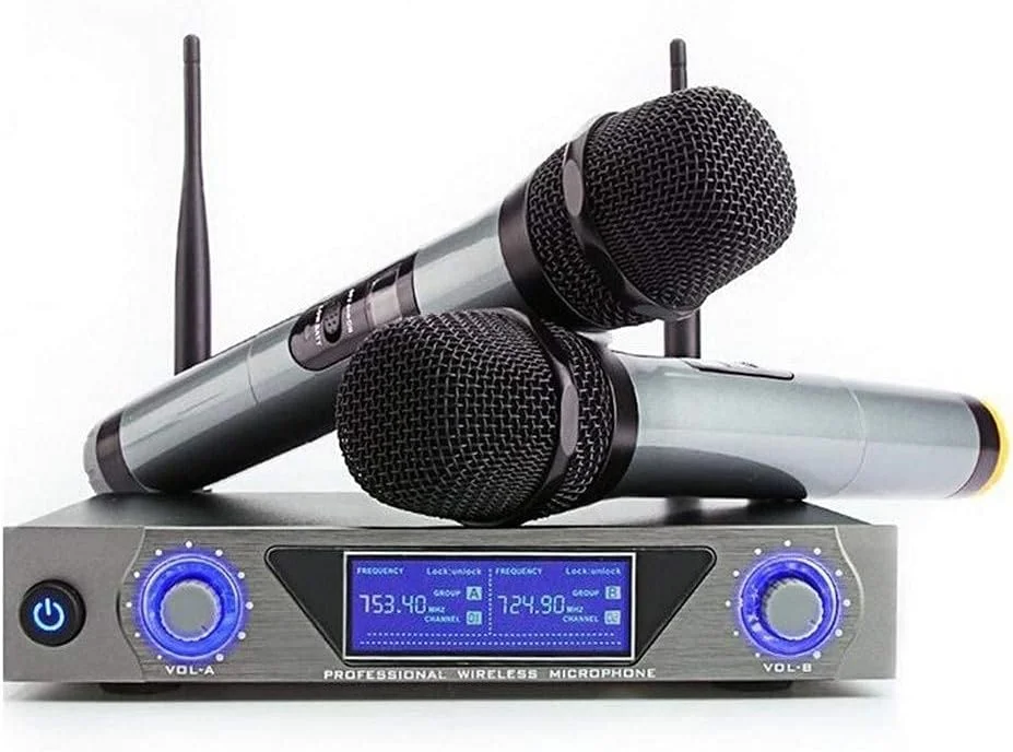 میکروفون بی سیم دستی MU-868 با صدای واضح و عملکرد عالی برای کلاس و آواز خواندن در خانه