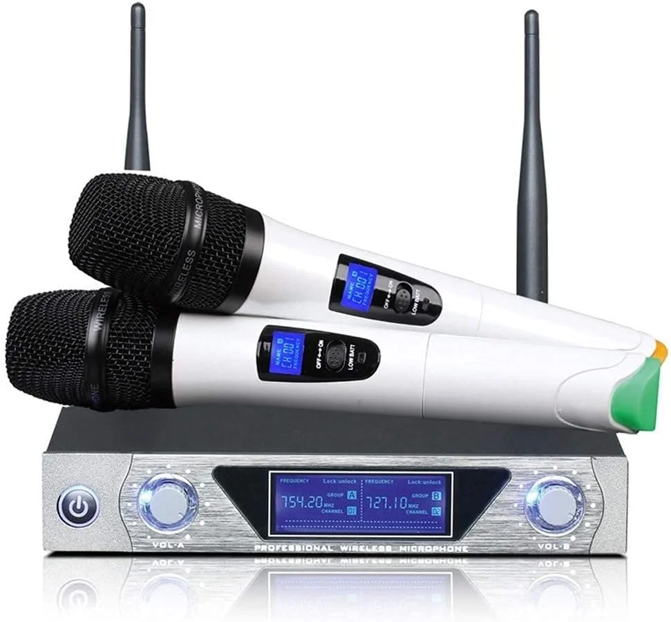 میکروفون بی سیم دستی MU-868 با صدای واضح و عملکرد عالی برای کلاس و آواز خواندن در خانه