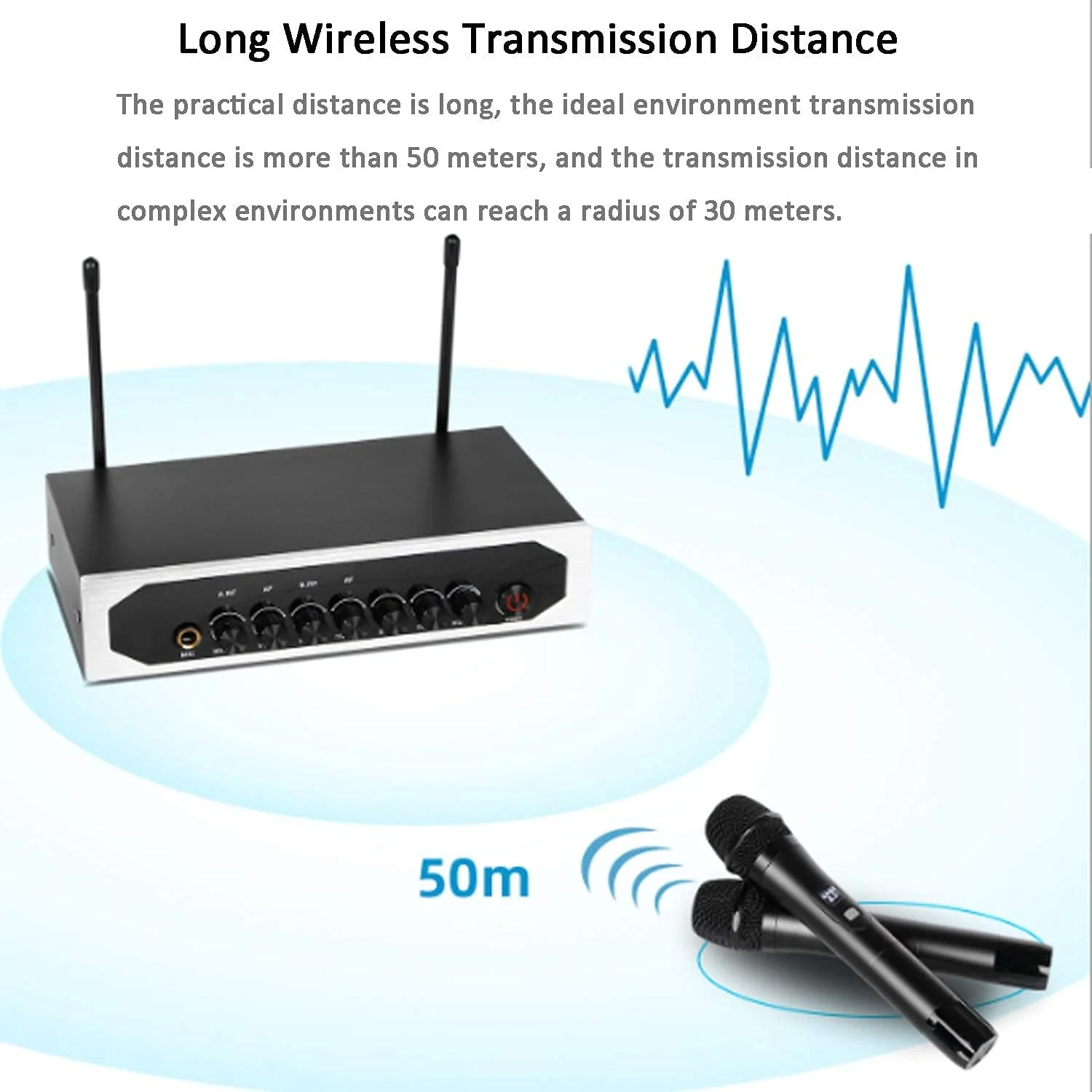 سیستم میکروفون بلوتوث بی سیم، مجموعه میکروفون کارائوکه حرفه ای با 2 میکروفون دستی و گیرنده کوچک، مجموعه KTV خانگی برای استیج و رویدادهای فضای باز سیستم میکروفون بلوتوث بی سیم، مجموعه میکروفون کارائوکه حرفه ای با 2 میکروفون دستی و گیرنده کوچک، مجموعه KTV خانگی برای استیج و رویدادهای فضای باز