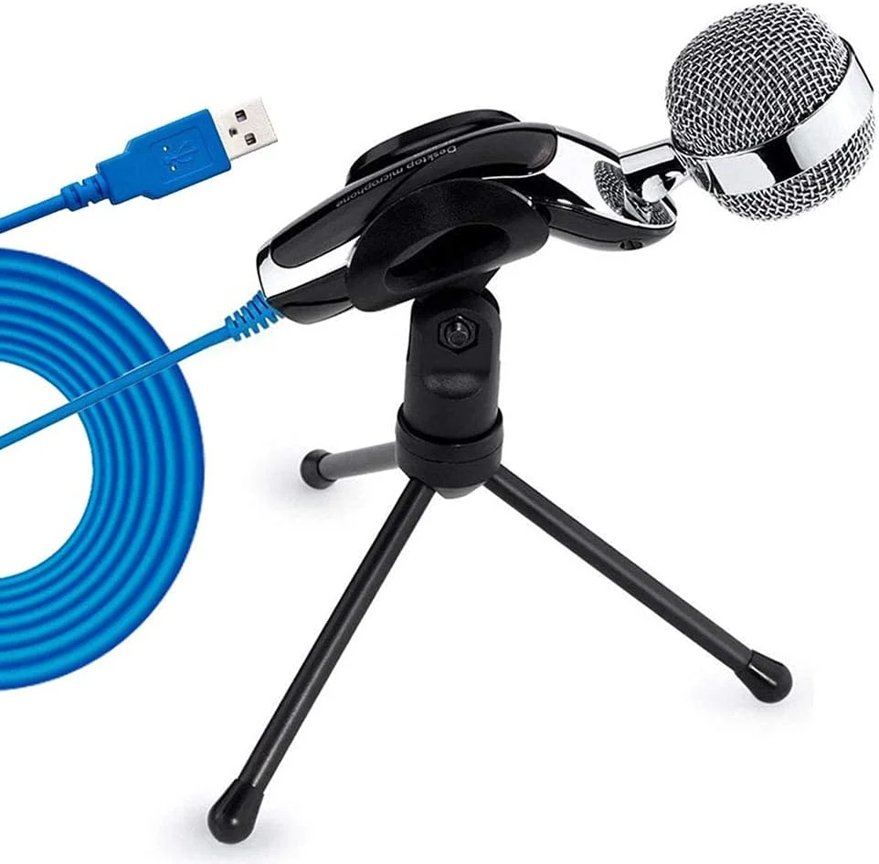 میکروفون USB استریمینگ پادکست کامپیوتر، میکروفون کاندنسر کاردیوئید استودیویی حرفه ای با کارت صدا، بازوی بوم، لرزه گیر و پاپ فیلتر، برای S