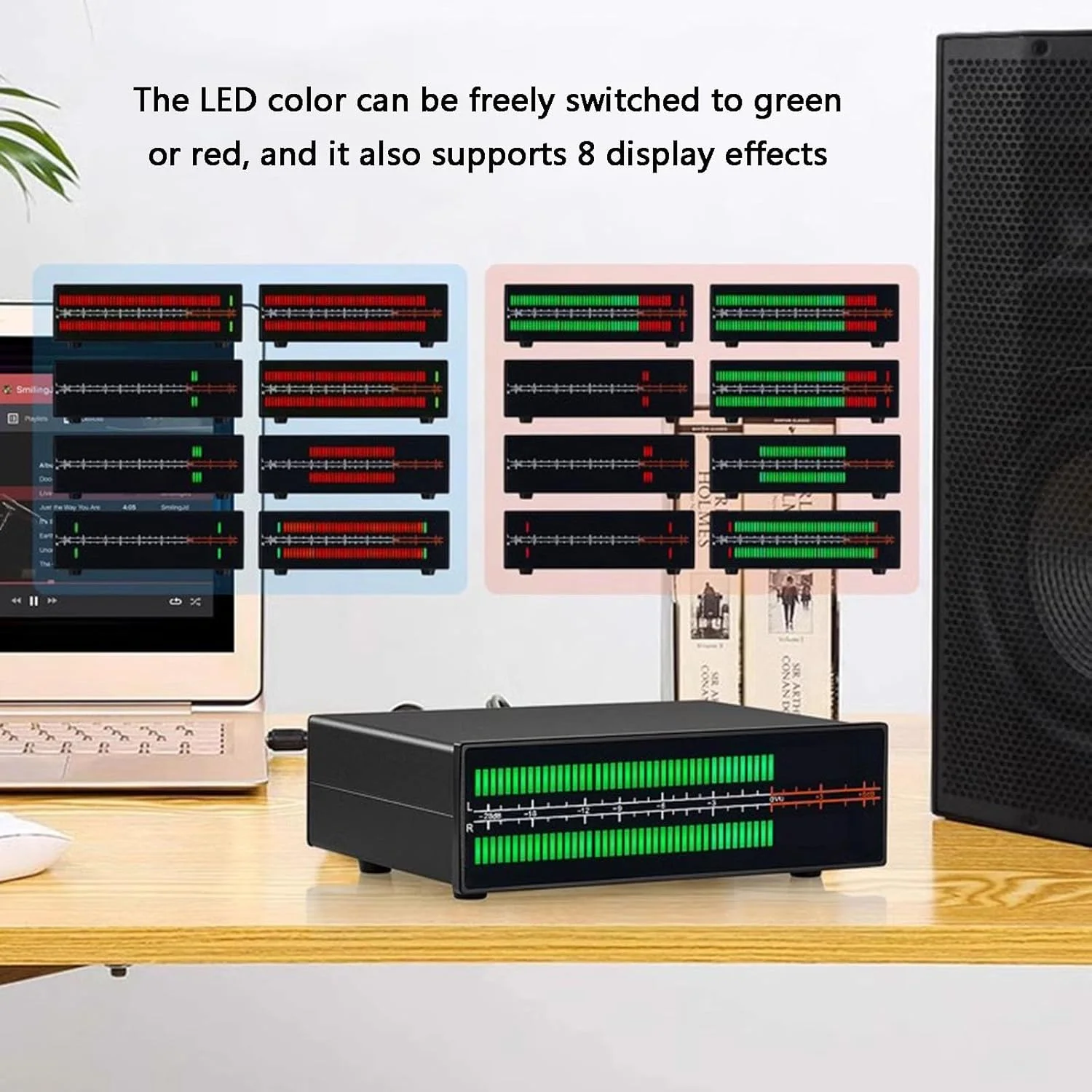 آنالایزر طیف، آنالایزر طیف صوتی دیجیتال، نشانگر صدای استریو، نمایشگر سطح فرکانس در زمان واقعی، با کنترل از راه دور، برای عشق الکترونیکی
