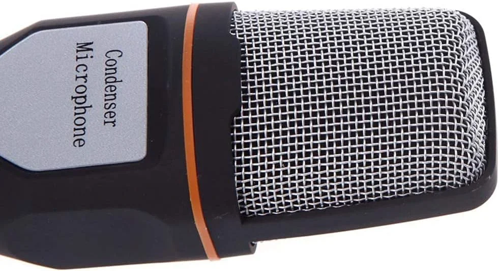 میکروفون استودیویی ضبط صدا، میکروفون کندانسور پخش با پایه برای تماس کنفرانسی کامپیوتر و تلفن، پخش زنده، پادکست، بازی، آواز کارائوکه