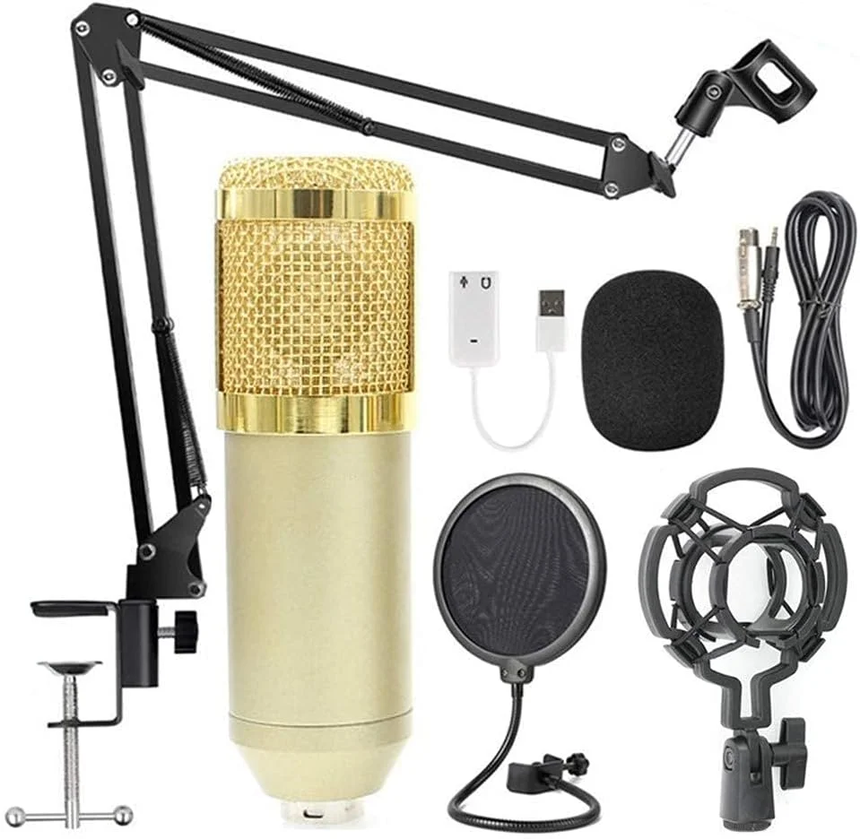 کیت میکروفون استودیویی BM800 مناسب برای پخش زنده و ضبط صدا
