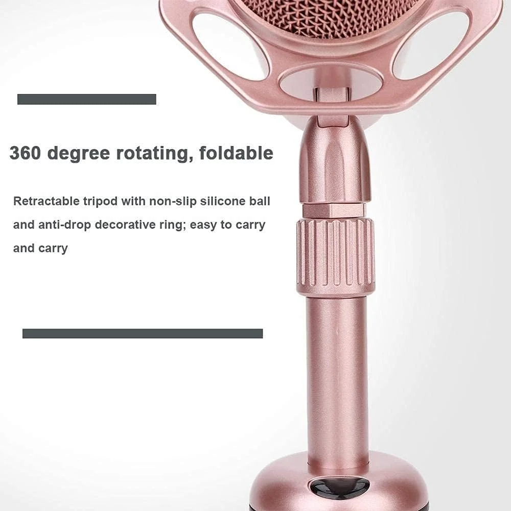 میکروفون کاندنسر ضبط صدا، ست میکروفون رومیزی با سه پایه چرخان 360 درجه، میکروفون خازنی کامپیوتر برای تلفن همراه، تبلت