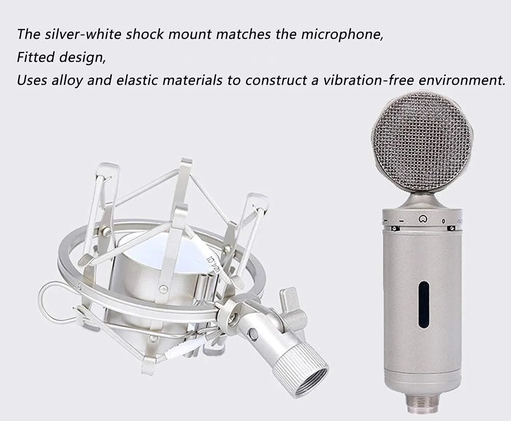 میکروفون کاندنسر حرفه ای، میکروفون ضبط صدا با براکت ضد ضربه، مجموعه کارت صدا، ضبط دستگاه رومیزی یا لپ تاپ میکروفون کاندنسر حرفه ای، میکروفون ضبط صدا با براکت ضد ضربه، مجموعه کارت صدا، ضبط دستگاه رومیزی یا لپ تاپ