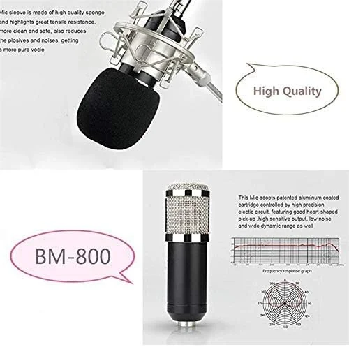 میکروفون کاندنسر حرفه ای کاردیوئید استودیویی ضبط صدا وکال KTV + لرزه گیر