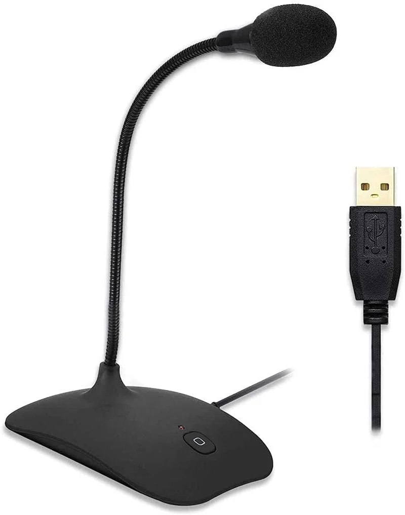 میکروفون USB برای کامپیوتر، میکروفون رومیزی کندانسور حرفه ای با قابلیت اتصال آسان، سازگار برای ضبط صدا و بازی