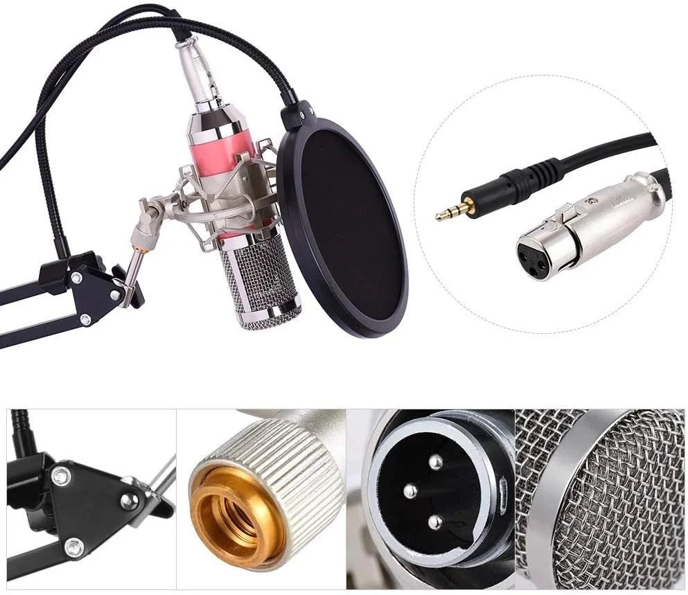 میکروفون استودیویی حرفه ای برای ضبط و پخش صدا به همراه کیت کامل