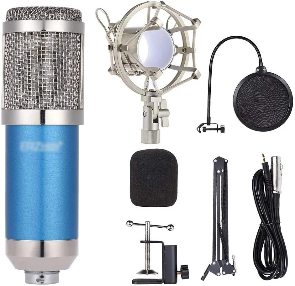 میکروفون استودیویی حرفه ای برای ضبط و پخش صدا به همراه کیت