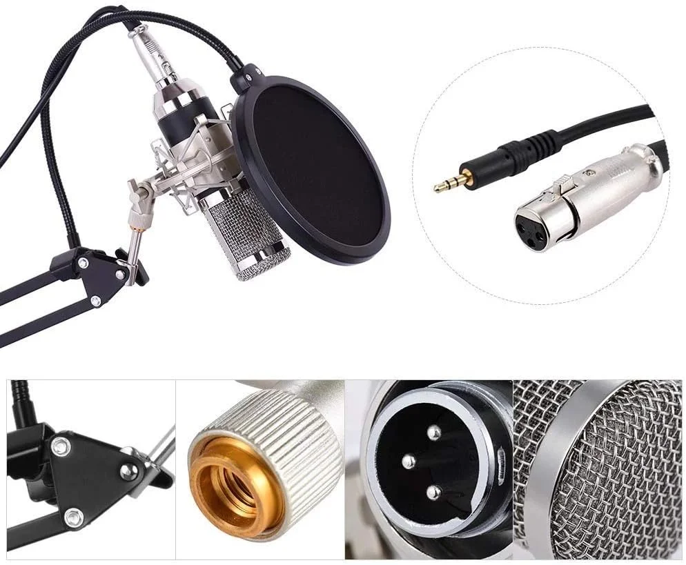 کیت میکروفون کاندنسر استودیویی حرفه ای برای ضبط و پخش