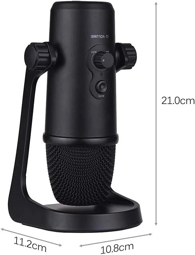 پایه میکروفون حرفه ای رومیزی USB میکروفون فلزی کامپیوتر کندانسور به همراه پایه بازویی حرفه ای